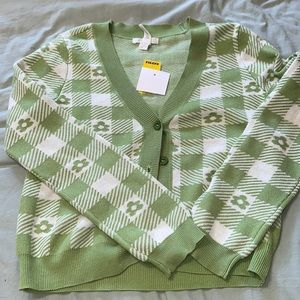 Green Tillys cardigan